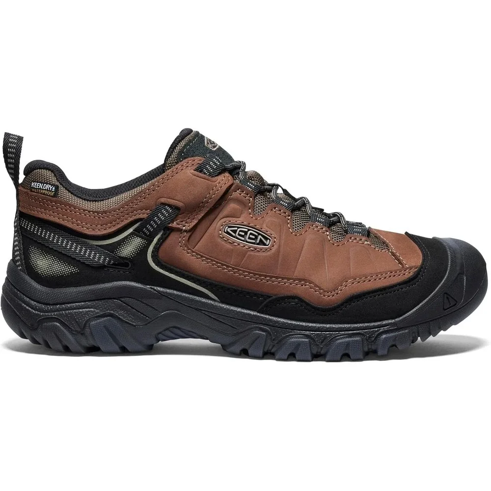 KEEN TARGHEE IV WATERPROOF Mens Size 10 Bison/Black Hiking Trail Shoes NEW